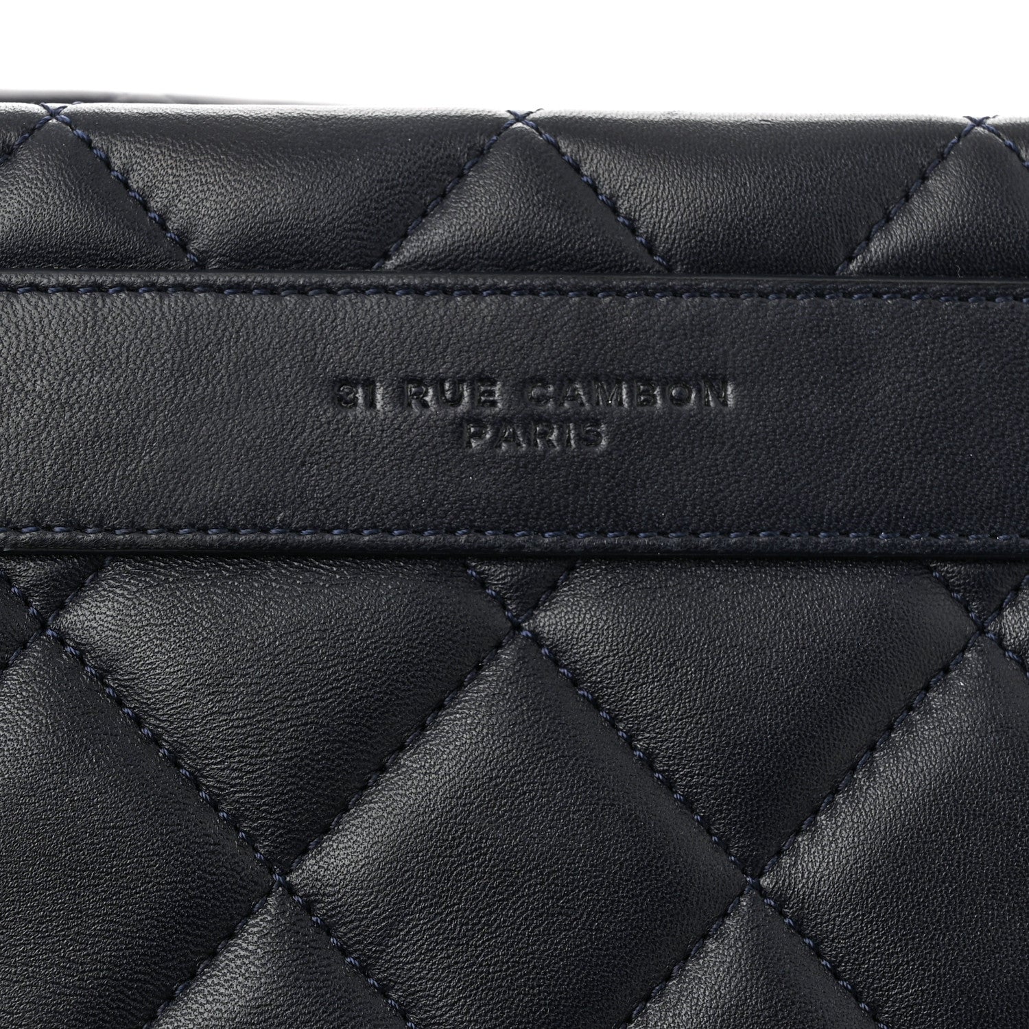 Chanel Lambskin Quilted Trendy CC Shopping Tote Navy 8 of 11