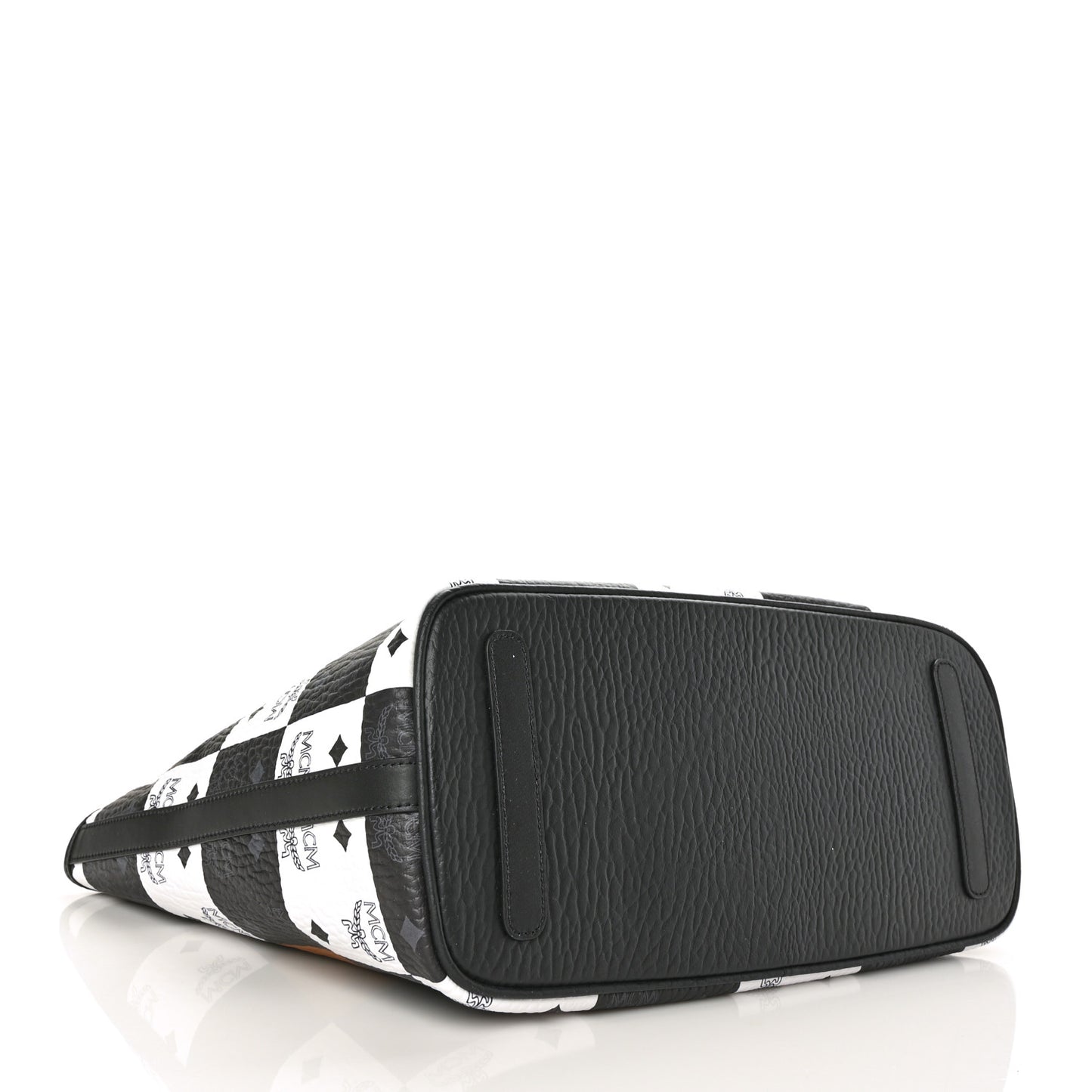 Checkerboard Visetos Medium Aren Shopper Tote Black White
