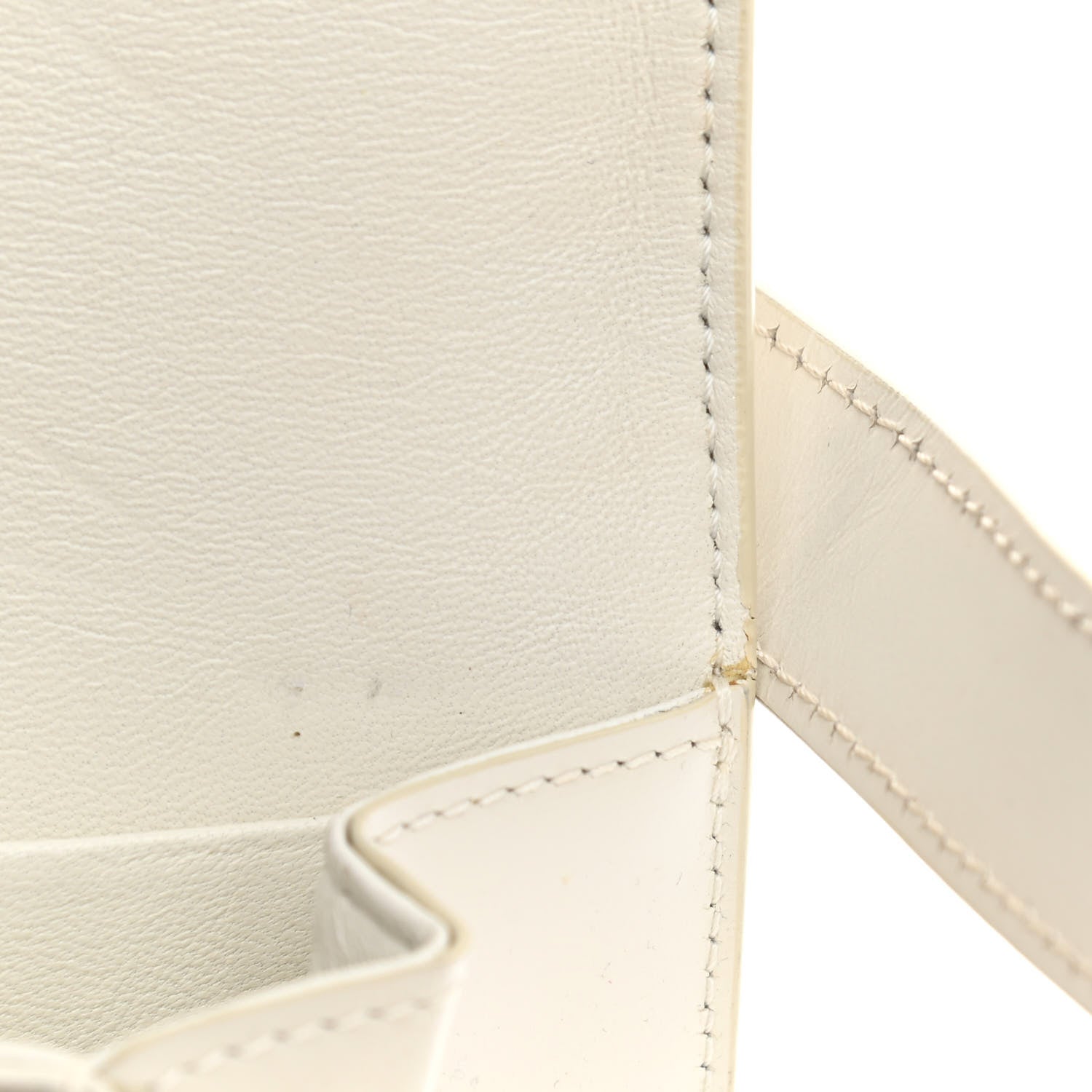 Celine Shiny Calfskin Medium Triomphe White 12 of 16