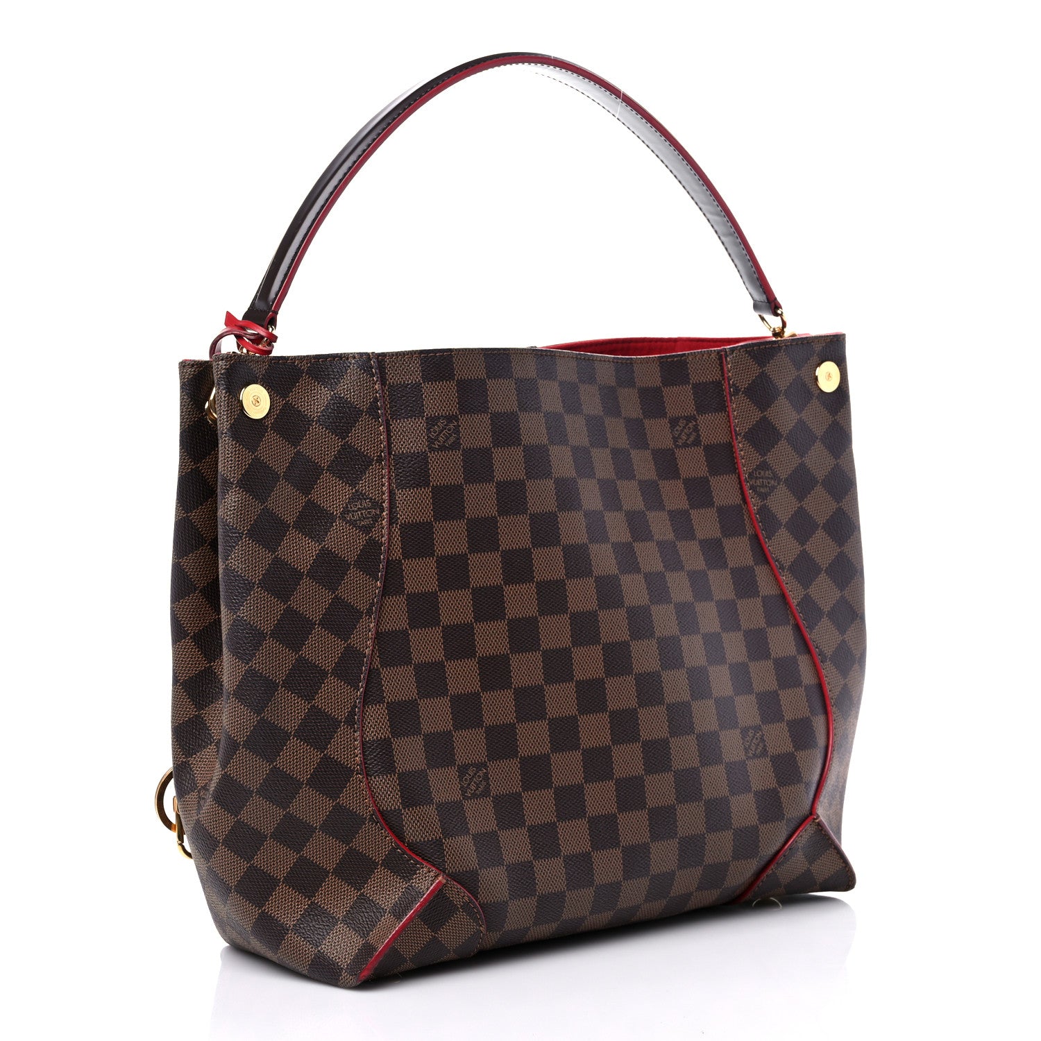 Louis Vuitton Damier Ebene Caissa Hobo Cherry 3 of 16