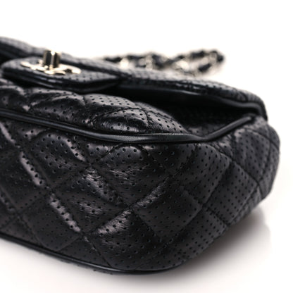 Chanel Lambskin Perforated Mini Rectangular Flap Black 9 of 11