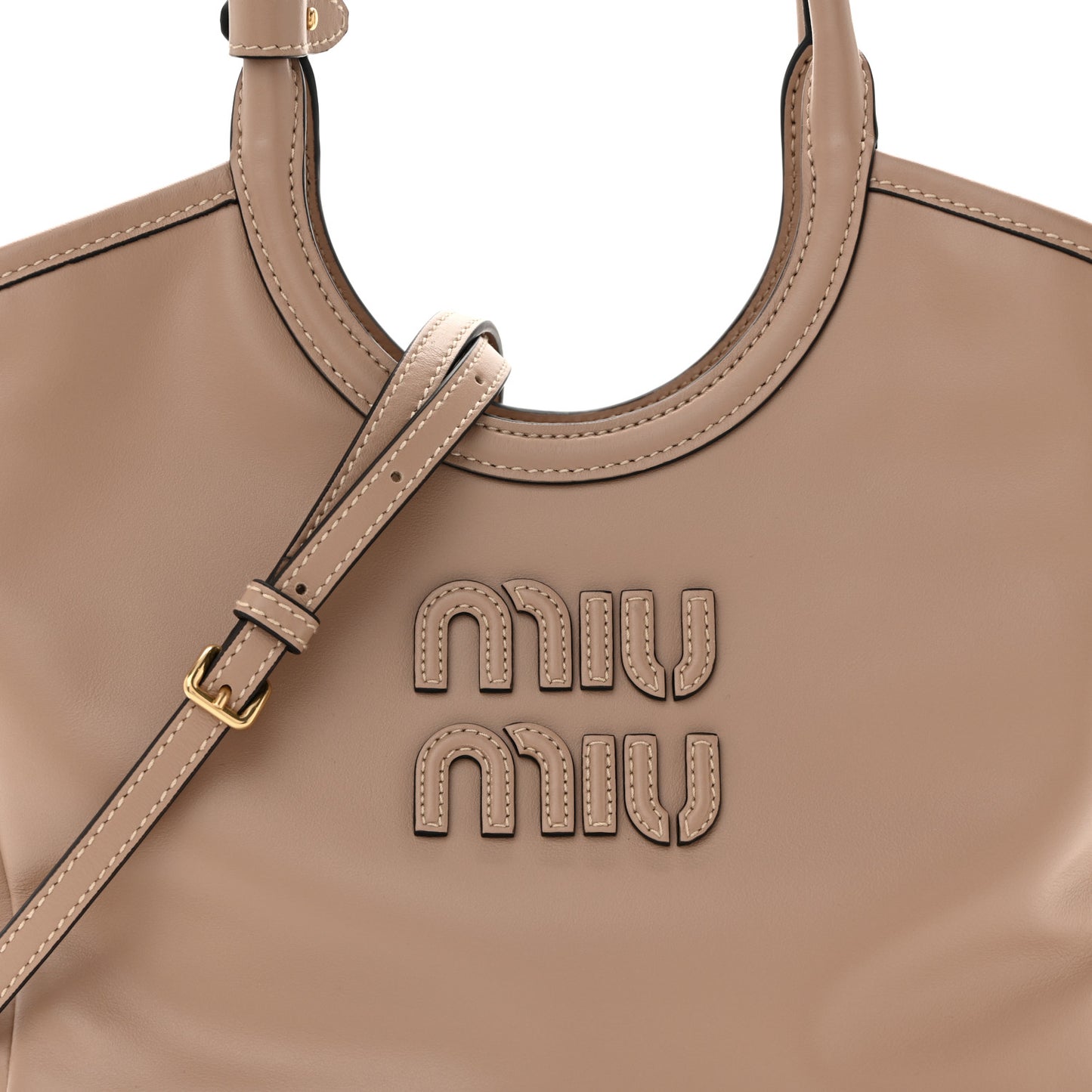 Soft Calf Softy Small Ivy Tote Bag Beige