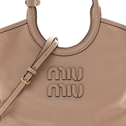 Miu Miu Soft Calf Softy Small Ivy Tote Bag Beige 7 of 9