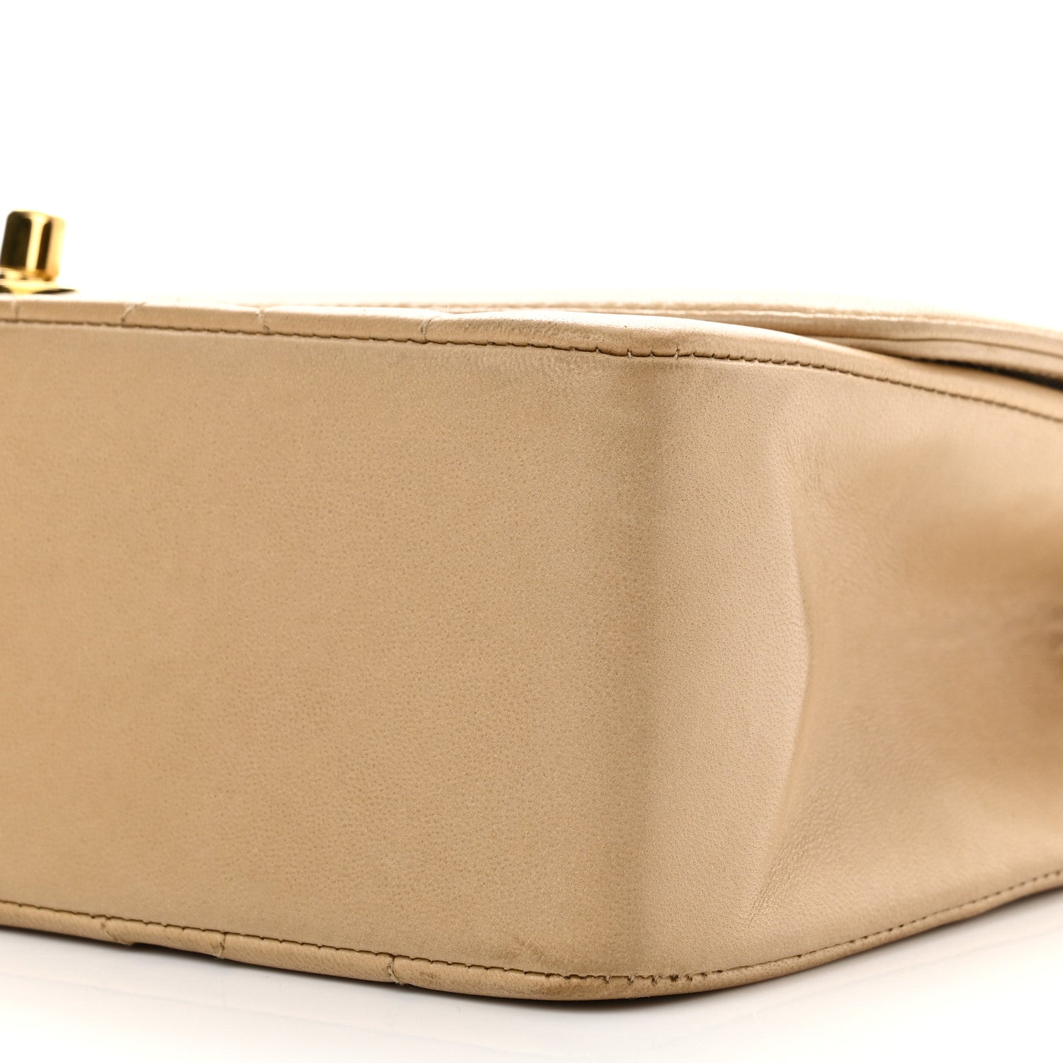 Chanel Lambskin Quilted Medium Single Flap Beige 9 of 11