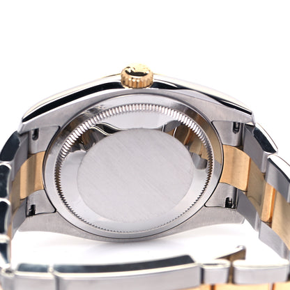Rolex Stainless Steel 18K Yellow Gold Diamond Mother of Pearl 36mm Oyster Perpetual Datejust Watch 116233 4 of 5