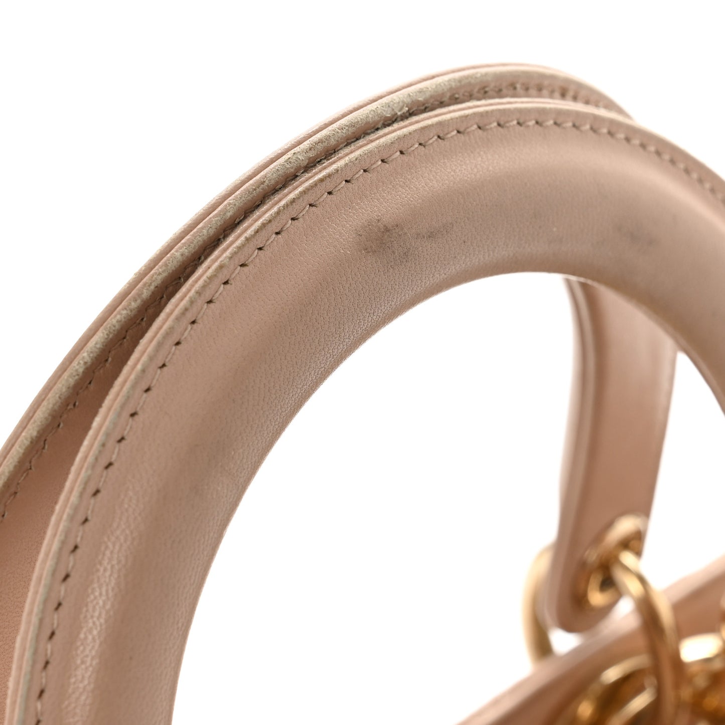 Lambskin Cannage Medium Lady Dior Beige