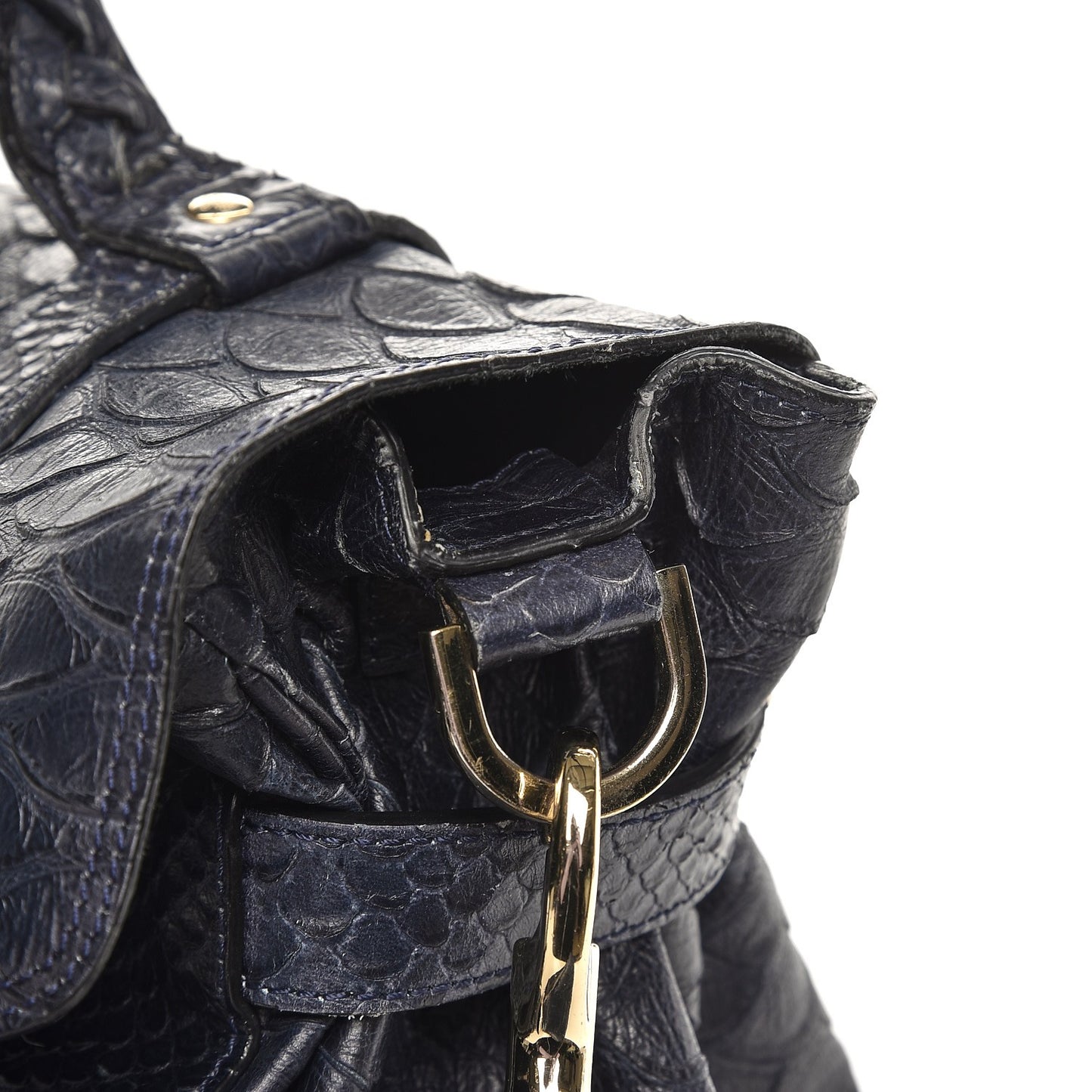 Silky Snake Print Oversized Alexa Nightshade Blue