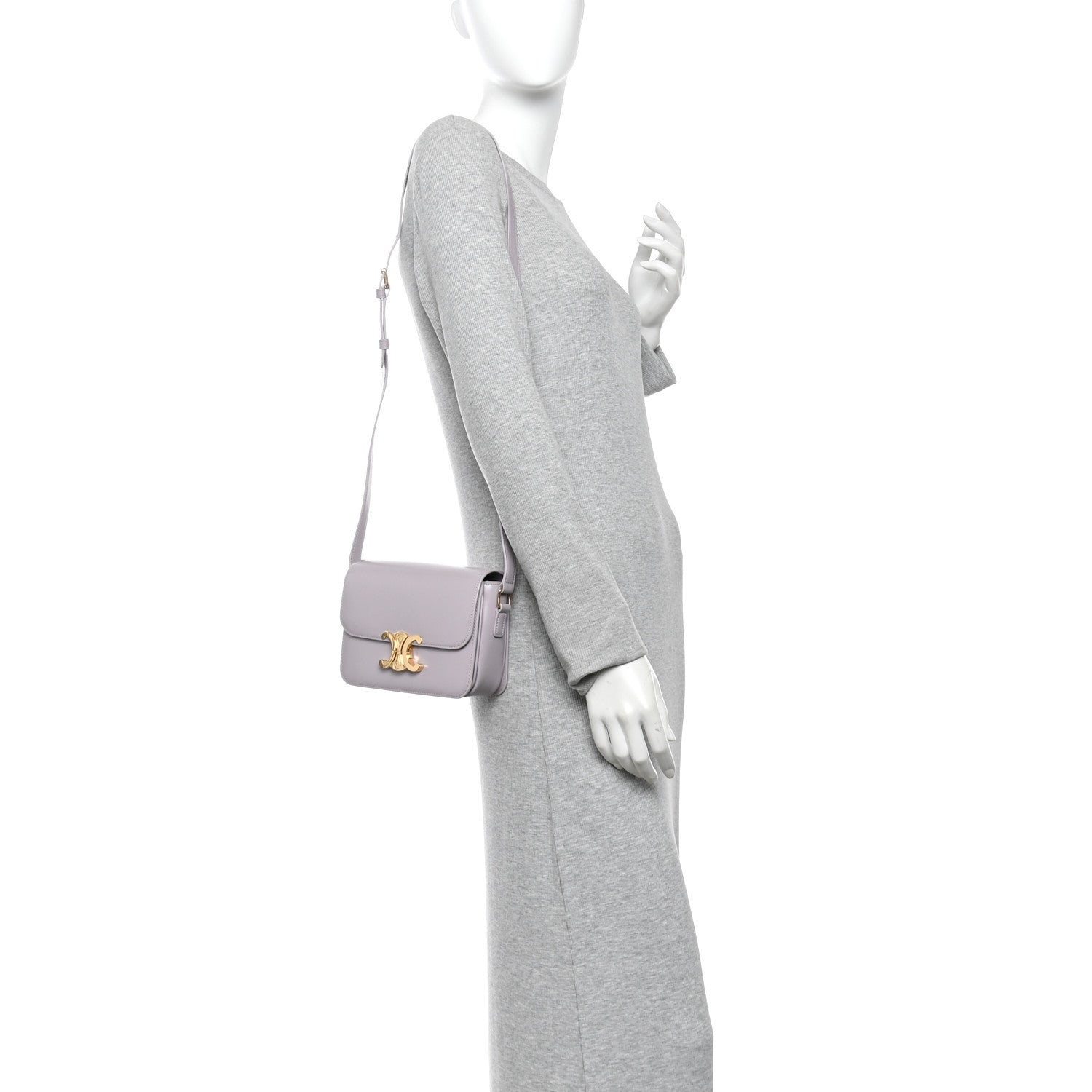 Celine Shiny Calfskin Teen Triomphe Light Lavender 2 of 13
