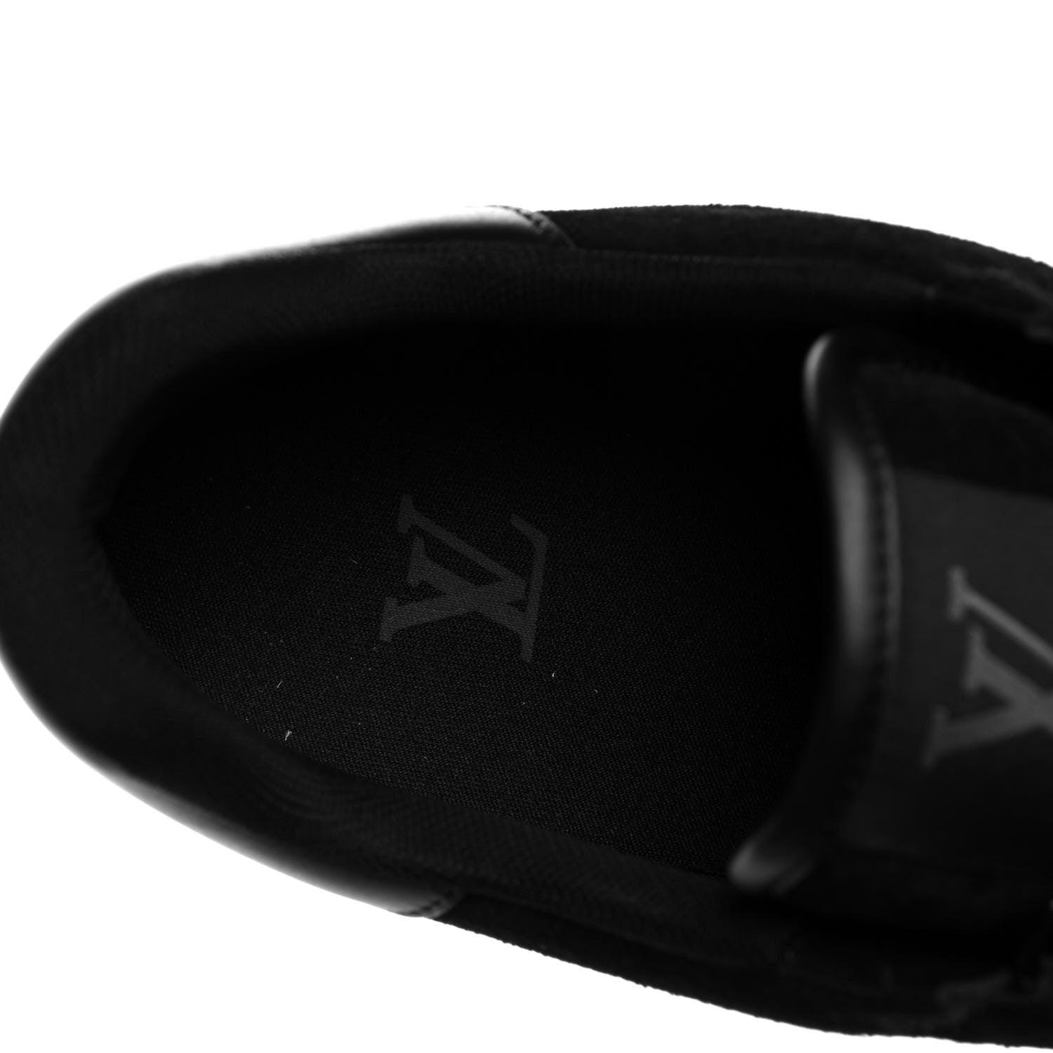 Louis Vuitton Suede Mens LV Trainer Sneakers 9 Black 7 of 8