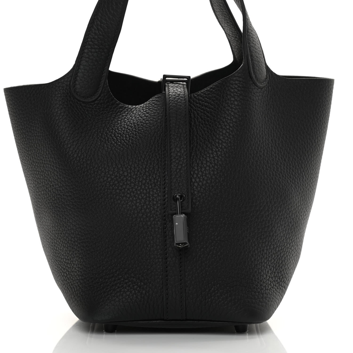 Hermes Taurillon Clemence Monochrome Picotin Lock 18 PM Black 8 of 12