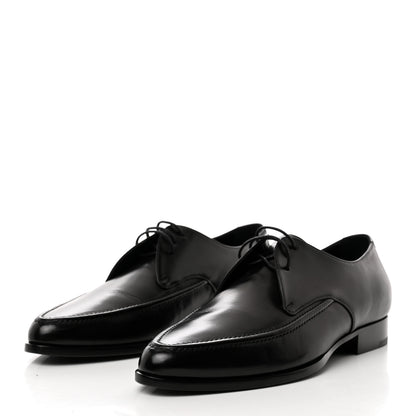 Saint Laurent Calfskin Lace Up Derby Shoes 39 Black 3 of 9