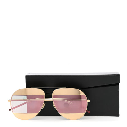 Christian Dior Split 1 Aviator Sunglasses Gold 8 of 8