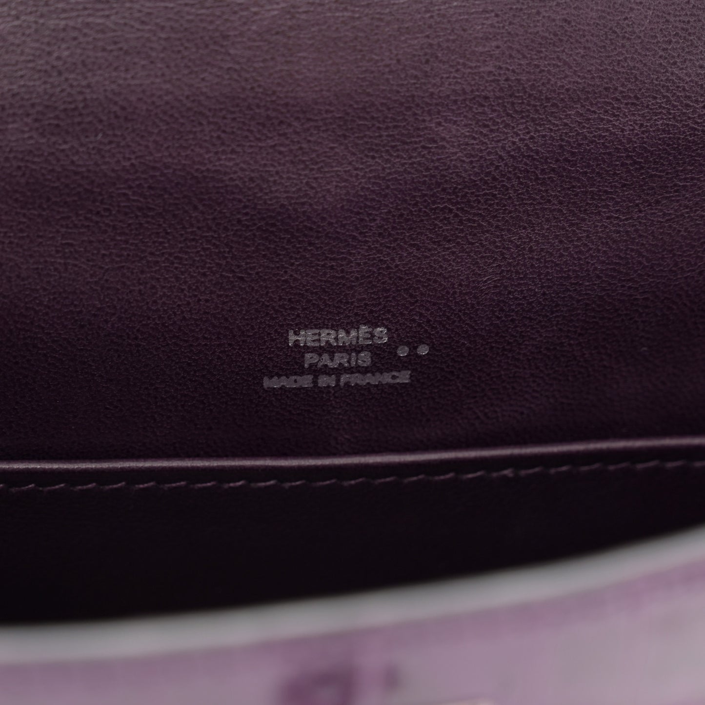 Shiny Niloticus Crocodile Kelly Pochette Amethyste