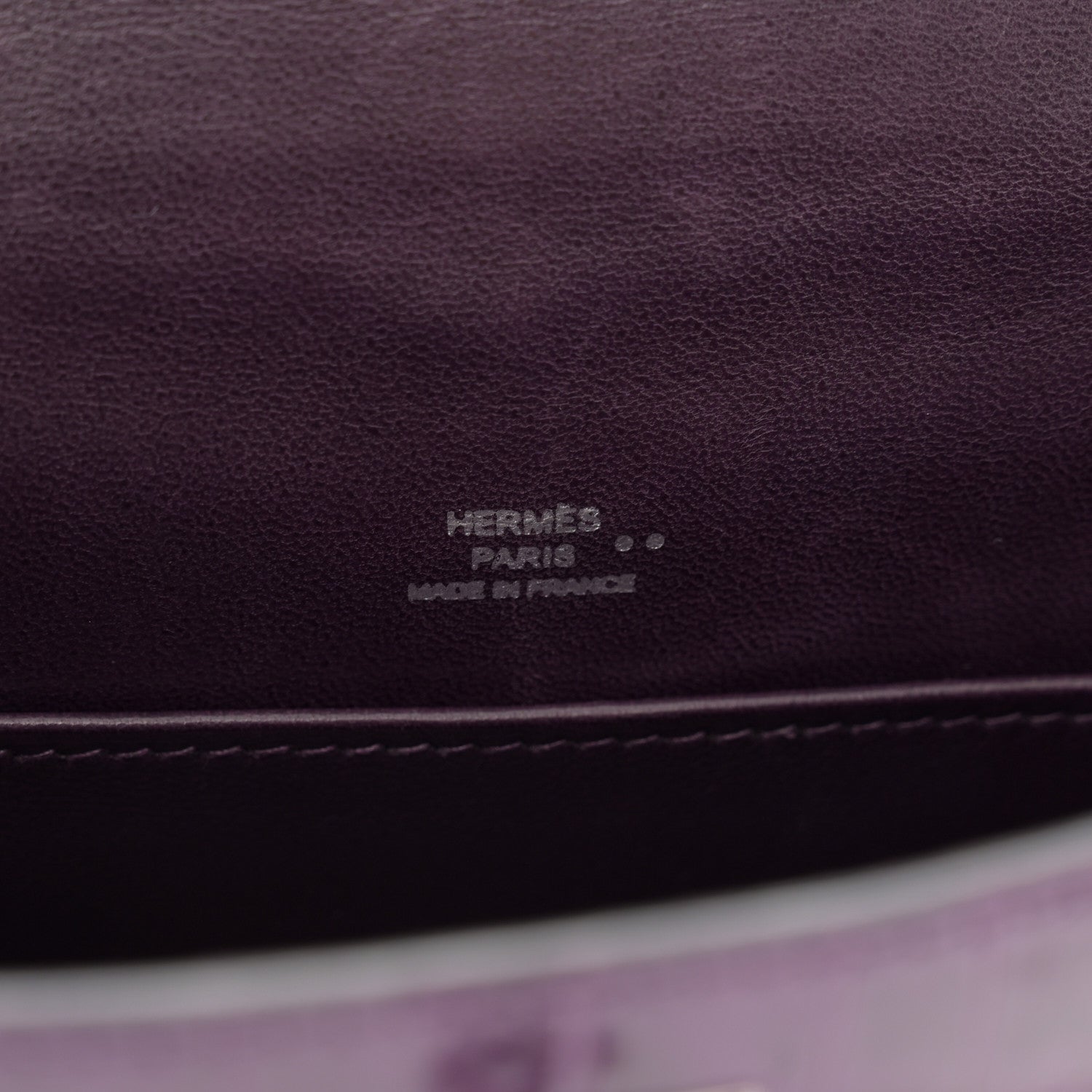 Hermes Shiny Niloticus Crocodile Kelly Pochette Amethyste 6 of 10