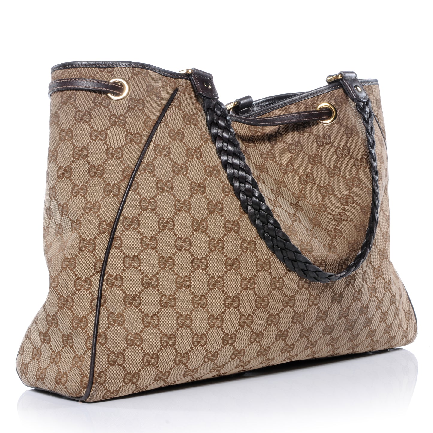 Monogram Peggy Braided Tote Ebony