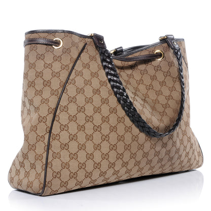 Gucci Monogram Peggy Braided Tote Ebony 3 of 8