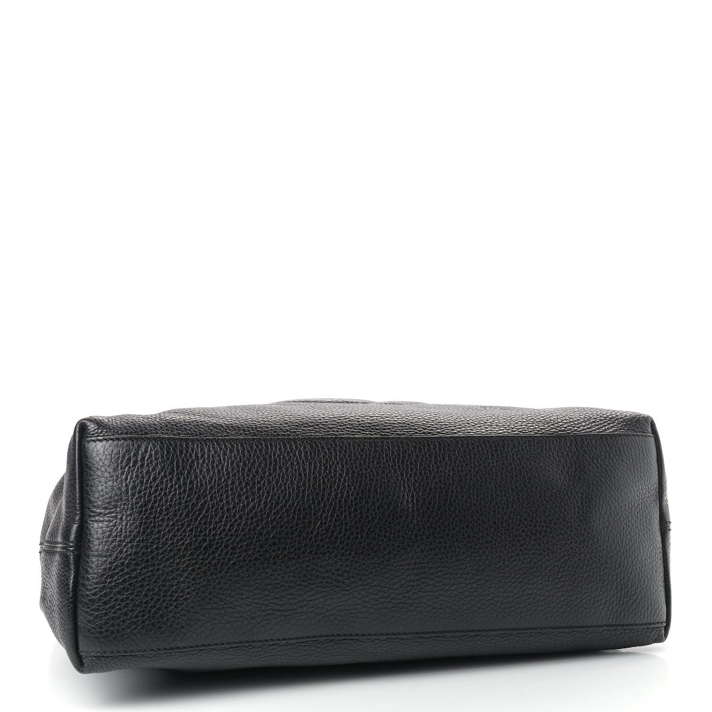 Pebbled Calfskin Medium Soho Chain Shoulder Bag Black