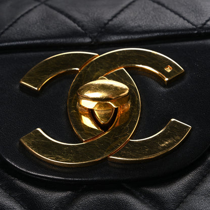 Chanel Lambskin Quilted XL Jumbo Single Flap Black 12 of 12