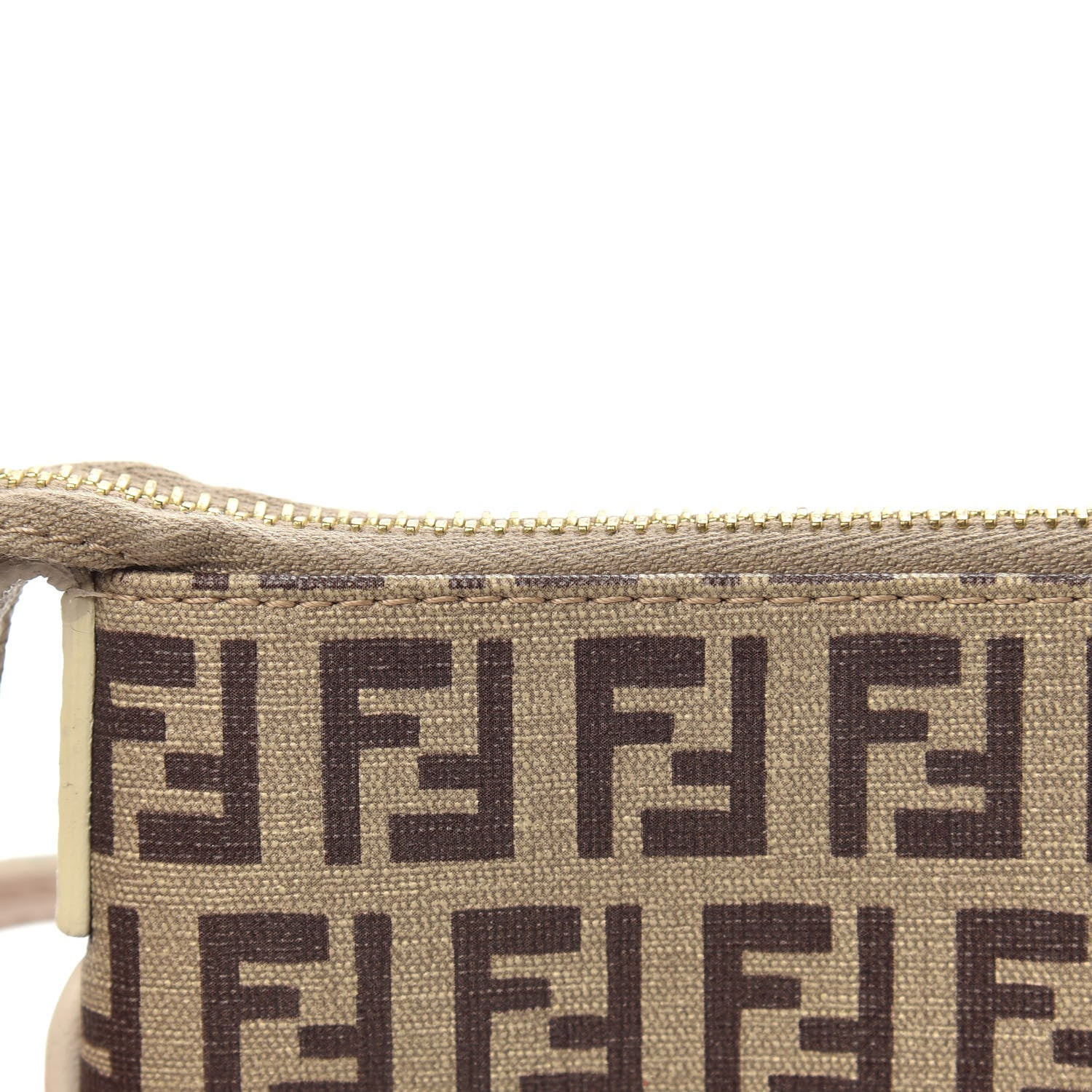 Fendi Zucchino Spalmati Pochette Tan 9 of 12