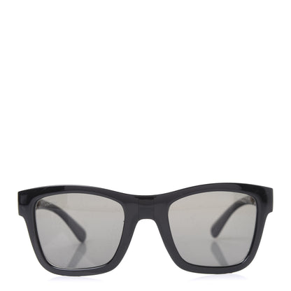 Chanel Acetate Metal Polarized Square Folding Sunglasses 6053 Black Black 2 of 9