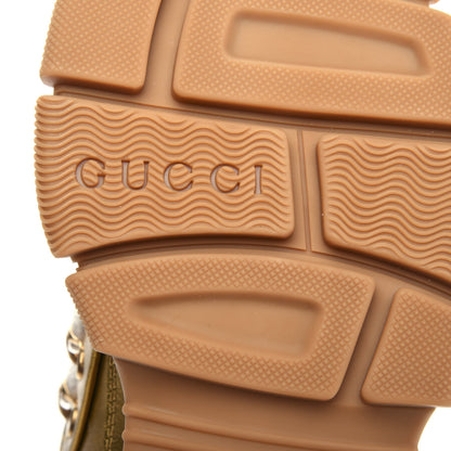 Gucci X SEGA Metallic Calfskin Mesh Womens Flashtrek Sneakers 36 Oro Vecchio Mystic White Silver 8 of 9