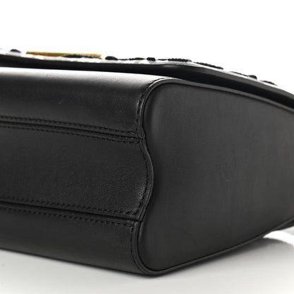 Louis Vuitton Calfskin Since 1854 Embroidered Twist MM Black 9 of 10