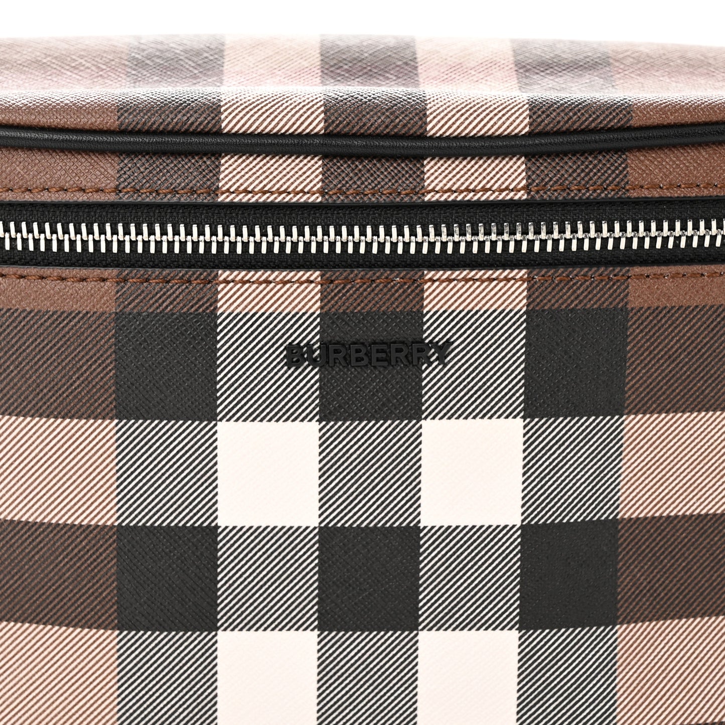 E-canvas Check Cason Bum Bag Dark Birch Brown