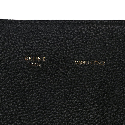Celine Soft Grained Calfskin Medium Belt Cabas Phantom Black 6 of 14