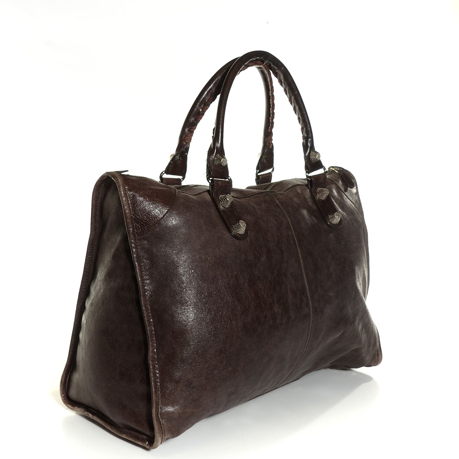 Balenciaga Agneau Giant 21 Silver Hardware Weekender Noix 3 of 9