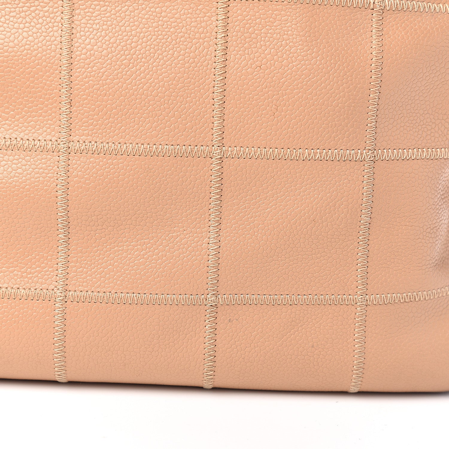 Chanel Caviar Square Stitched Tote Beige 7 of 15