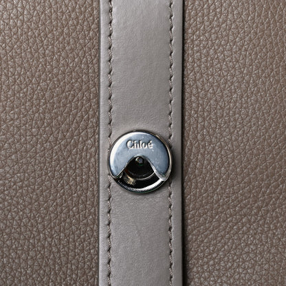Chloe Shiny Grained Calfskin Medium Aby Day Shoulder Bag Motty Grey 14 of 15
