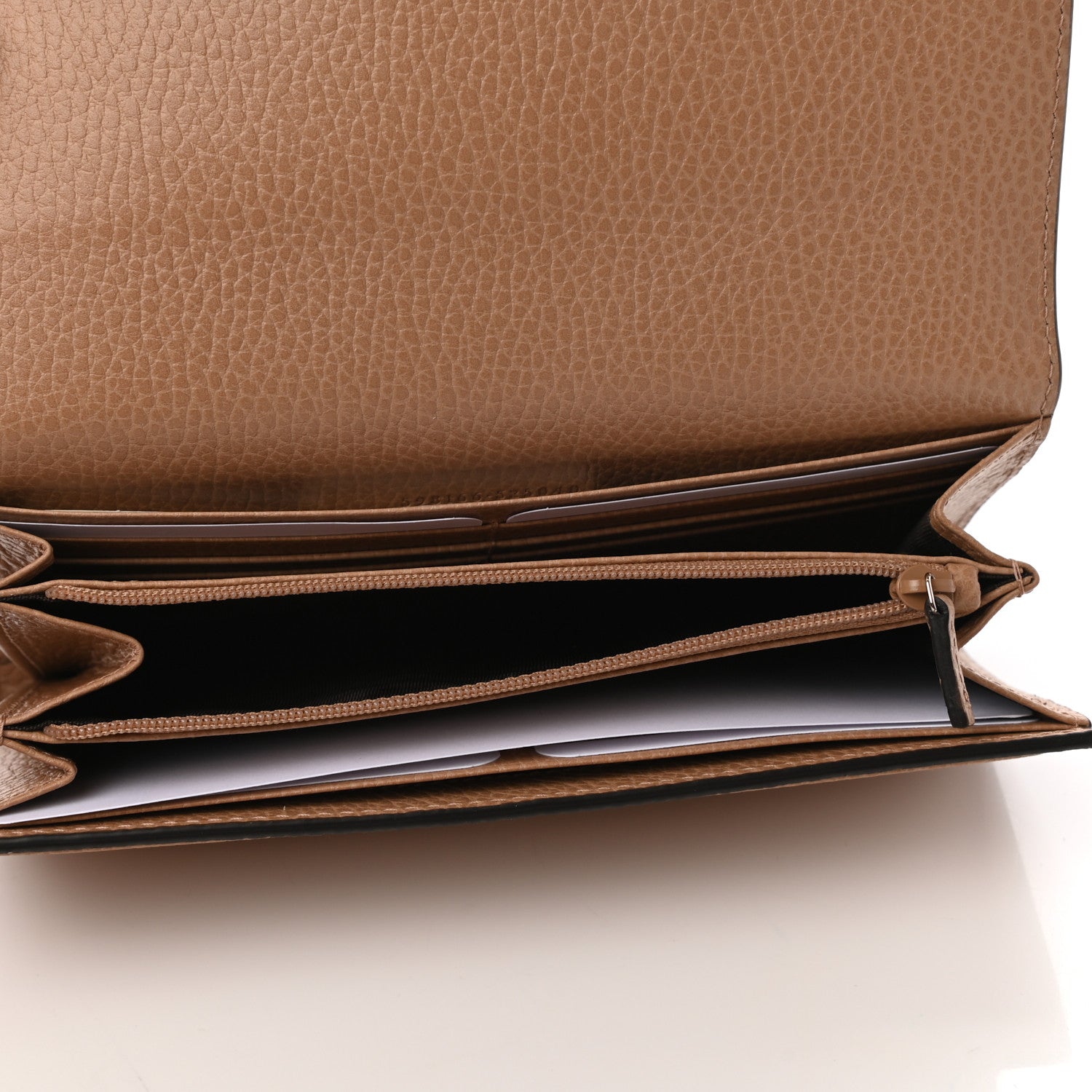 Gucci Dollar Calfskin Interlocking G Continental Wallet Camelia 5 of 7