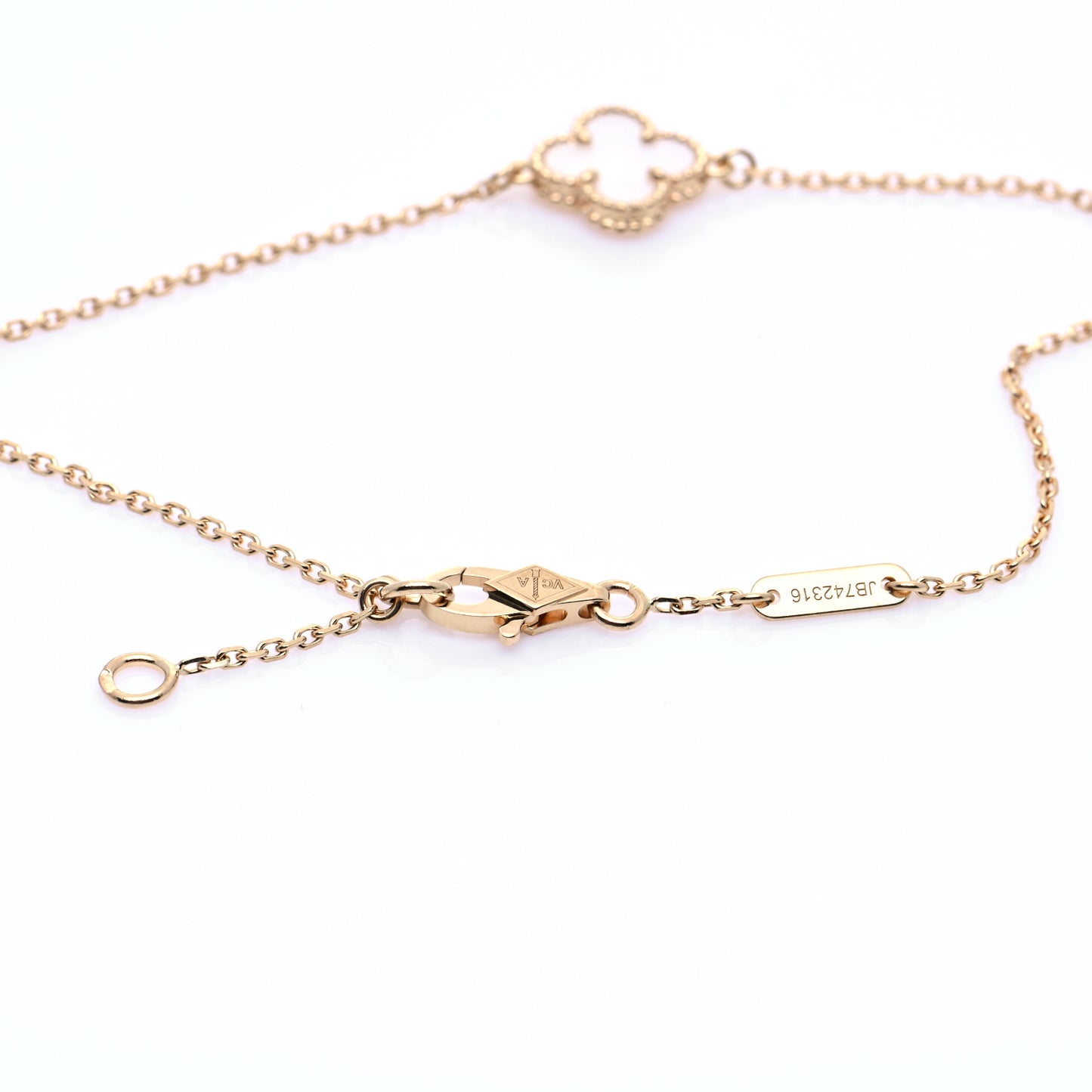 18K Yellow Gold Mother of Pearl Sweet Alhambra Bracelet