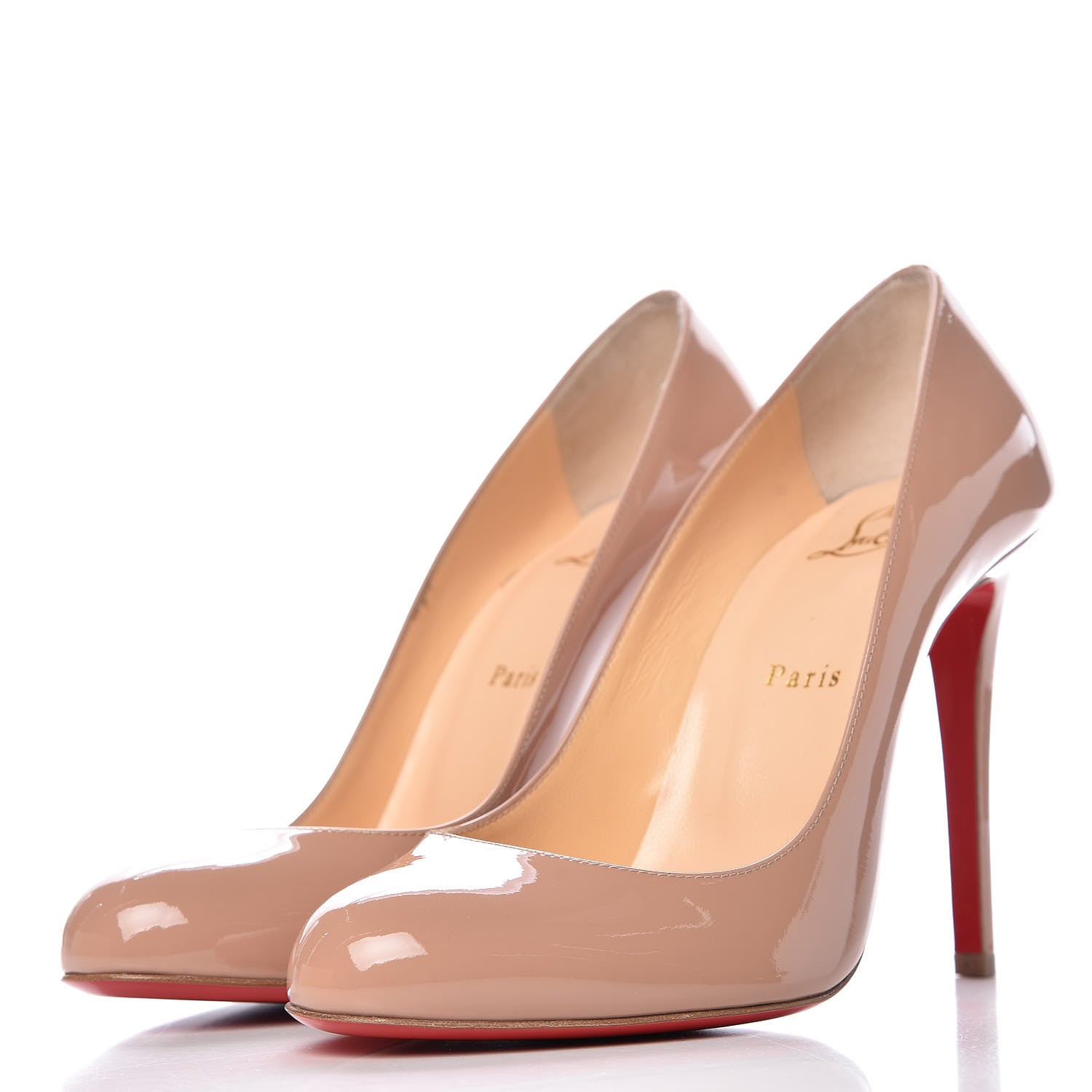 Christian Louboutin Patent Fifille 100 Pumps 39.5 Nude 3 of 9