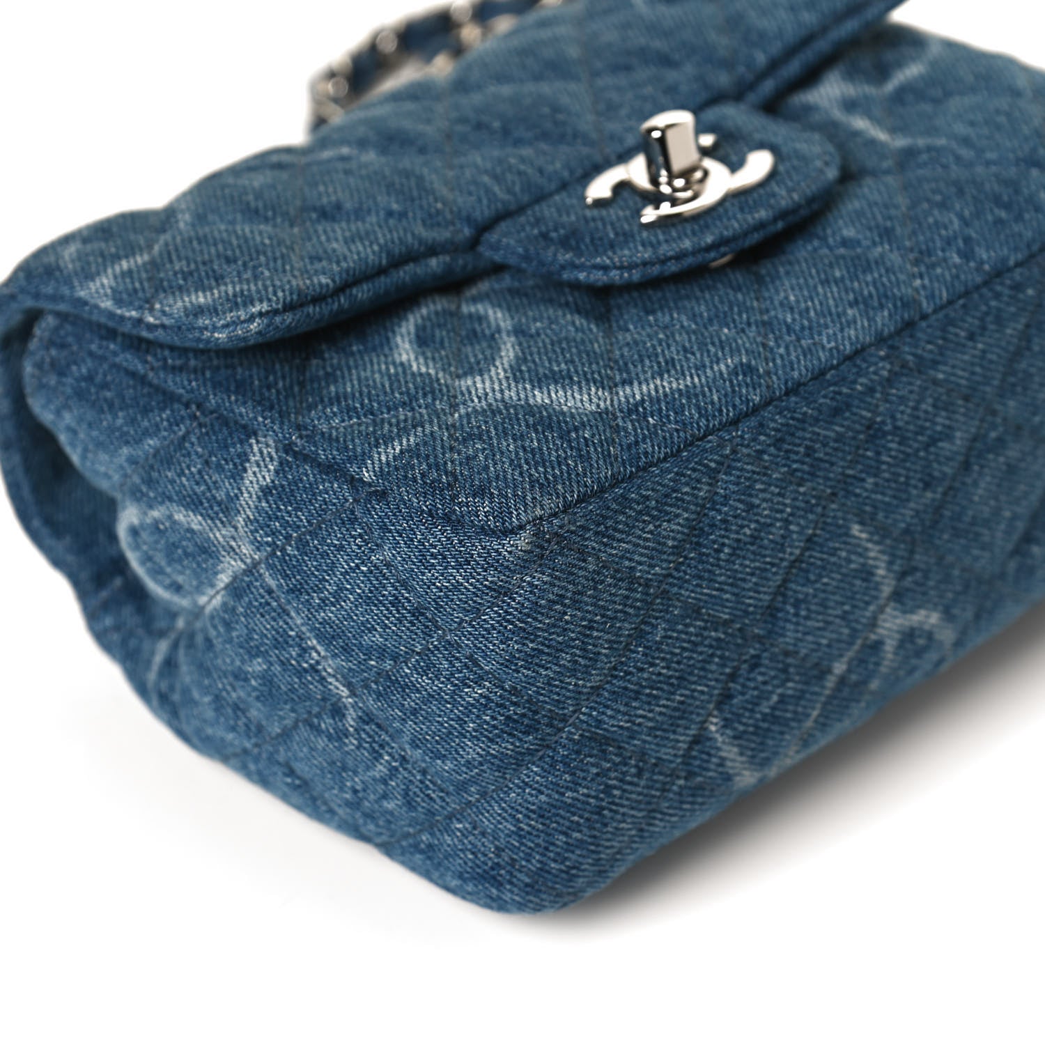 Chanel Denim CC Quilted Mini Square Flap Blue 11 of 13