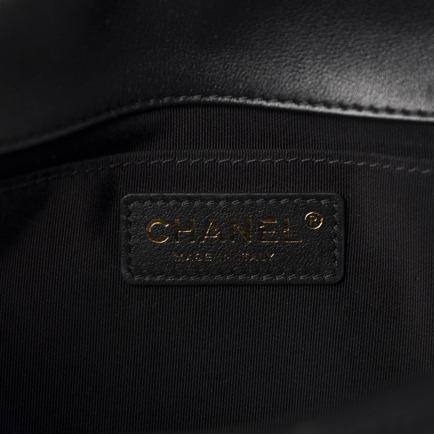 Lambskin Quilted Flap Black