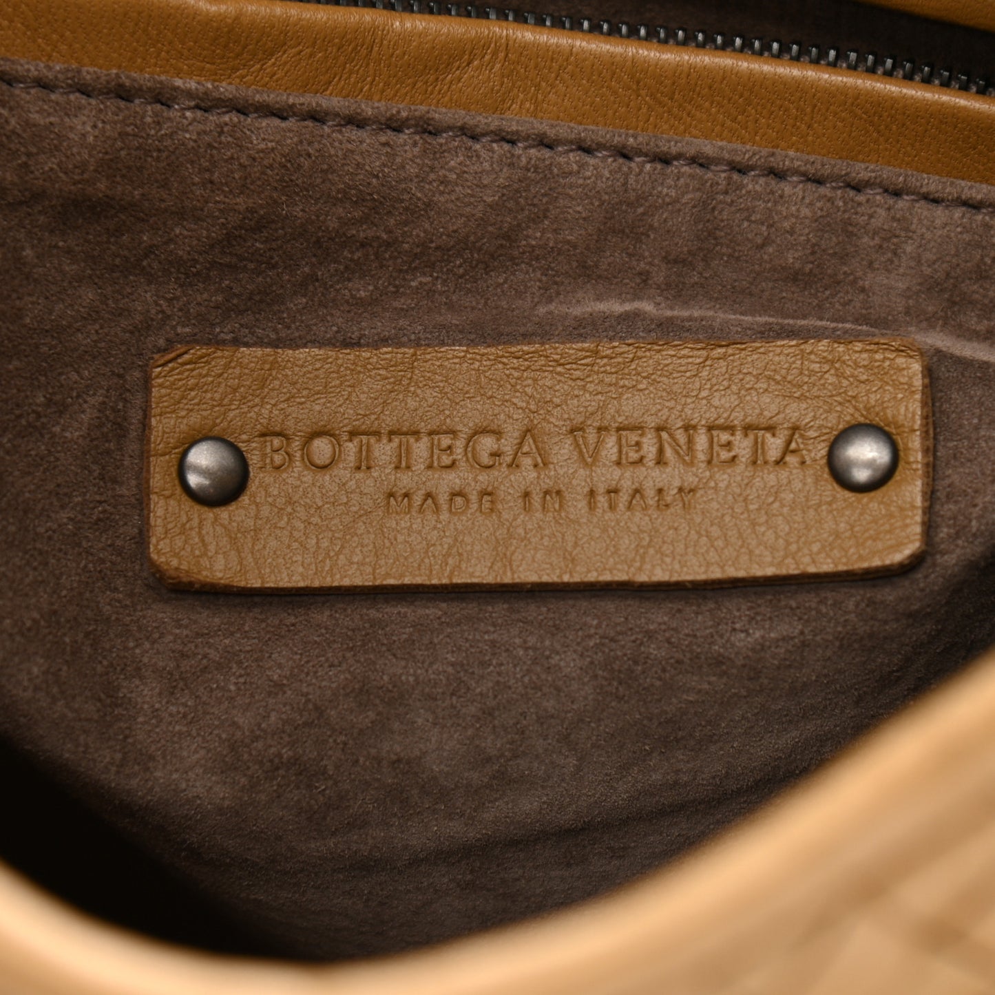 Nappa Intrecciato Large Veneta Hobo Camel