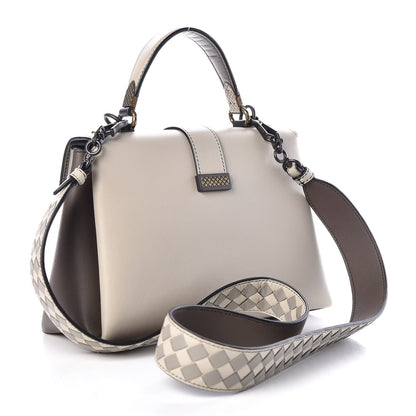 Bottega Veneta Nappa Small Piazza Bag Dark Cement Steel Cement 3 of 8