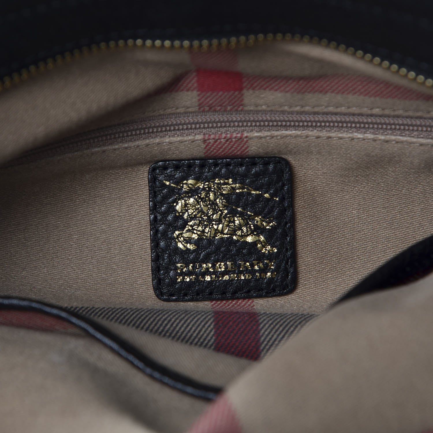 Burberry Canvas Calfskin Crest Embossed Flat Tote Black 8 of 9
