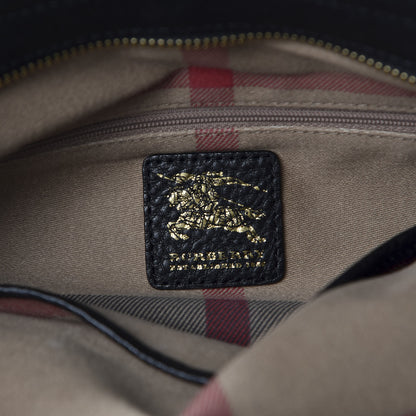 Burberry Canvas Calfskin Crest Embossed Flat Tote Black 8 of 9
