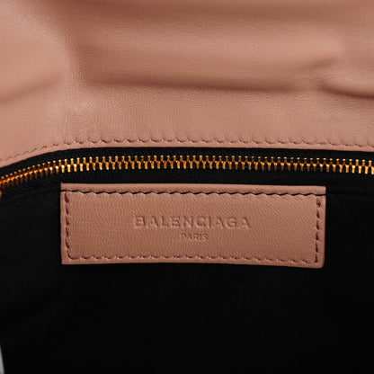 Balenciaga Chevre Gold Metallic Edge Hardware Envelope Clutch Rose Des Sables 6 of 7