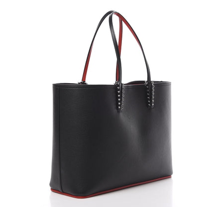 Christian Louboutin Calfskin Spikes East West Cabata Tote Black 4 of 13