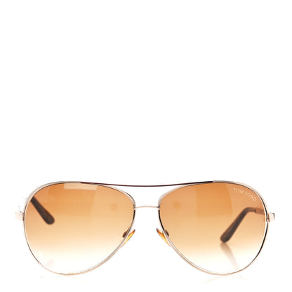 Tom Ford Metal Charles Aviator Sunglasses TF35 Gold 2 of 7