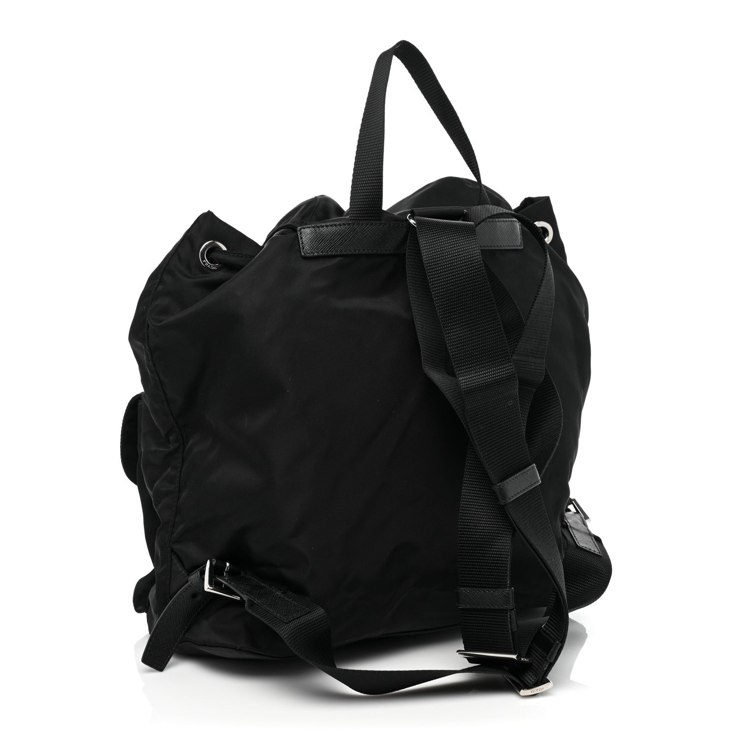 Tessuto Nylon Saffiano Medium Backpack Black