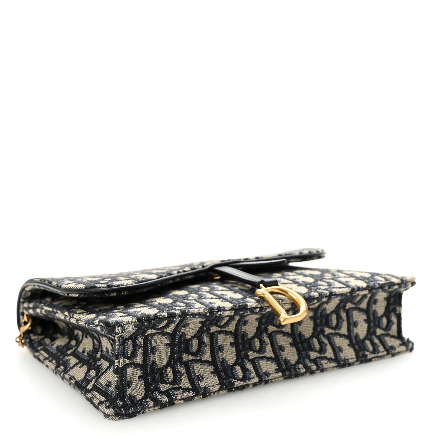 Oblique Saddle Chain Pouch Blue