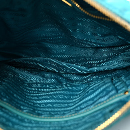 Prada Tessuto Nylon Chevron Quilted Shoulder Bag Turchese 5 of 9