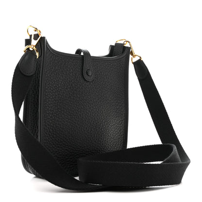 Hermes Taurillon Clemence Evelyne TPM Black 3 of 11