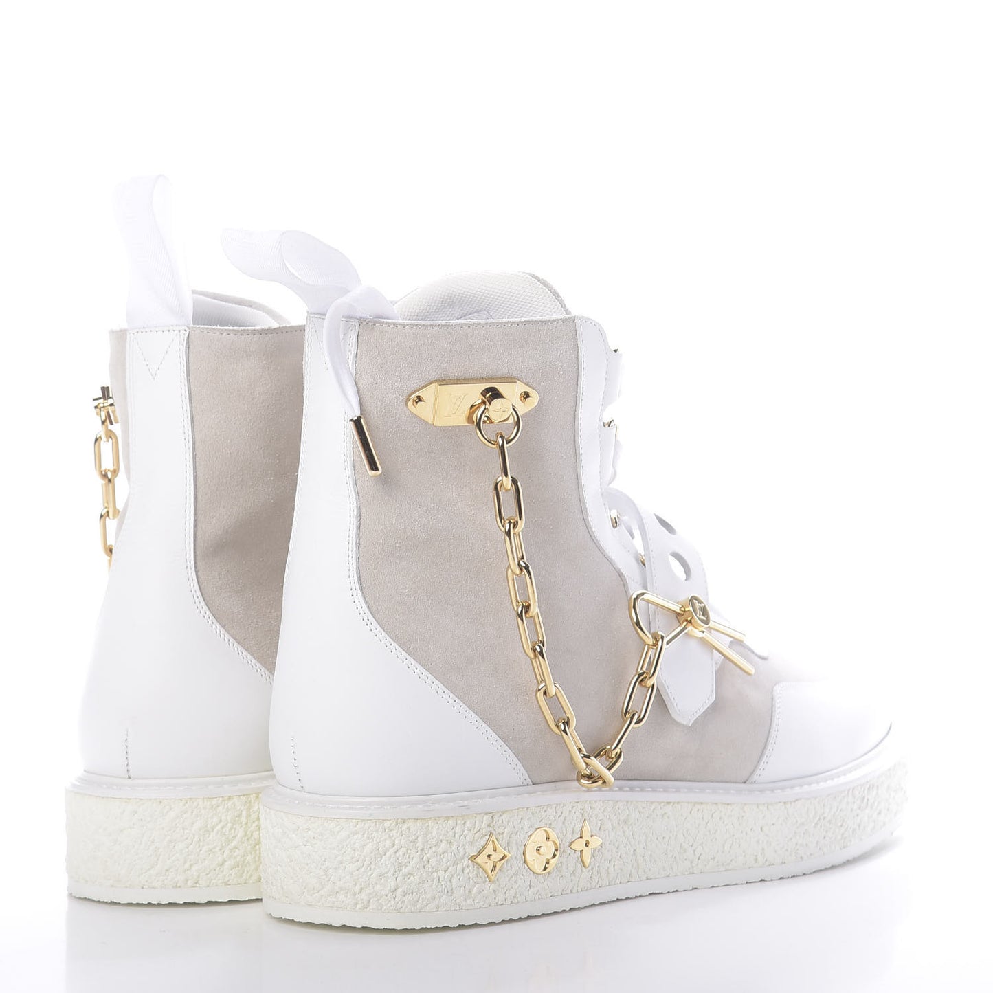 Calfskin Suede Mens Creeper Ankle Boots 9 White