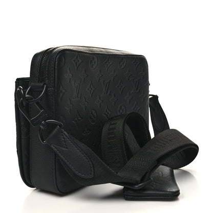 Louis Vuitton Calfskin Monogram Embossed Trio Messenger Black 4 of 13
