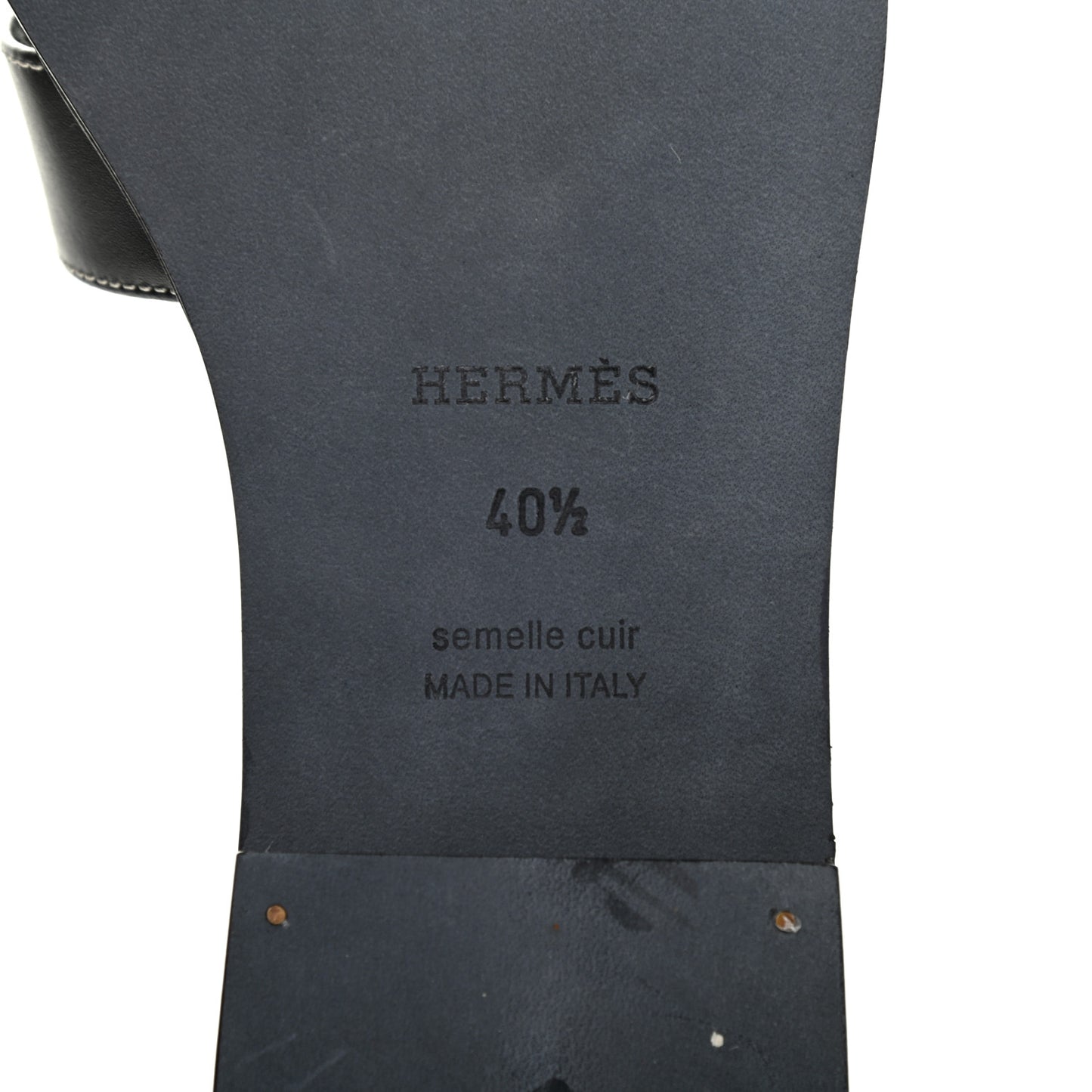 Box Calfskin Oran Sandals 40.5 Black